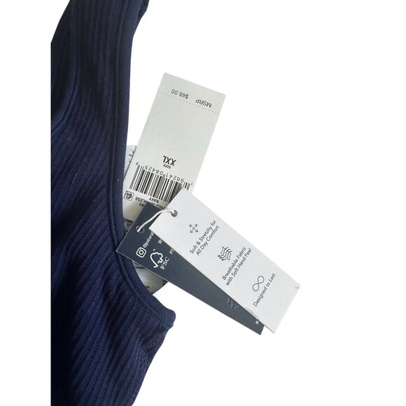 POLO Ralph Lauren Navy Blue Ribbed Bra Size XXL NEW NWT - Picture 4 of 7